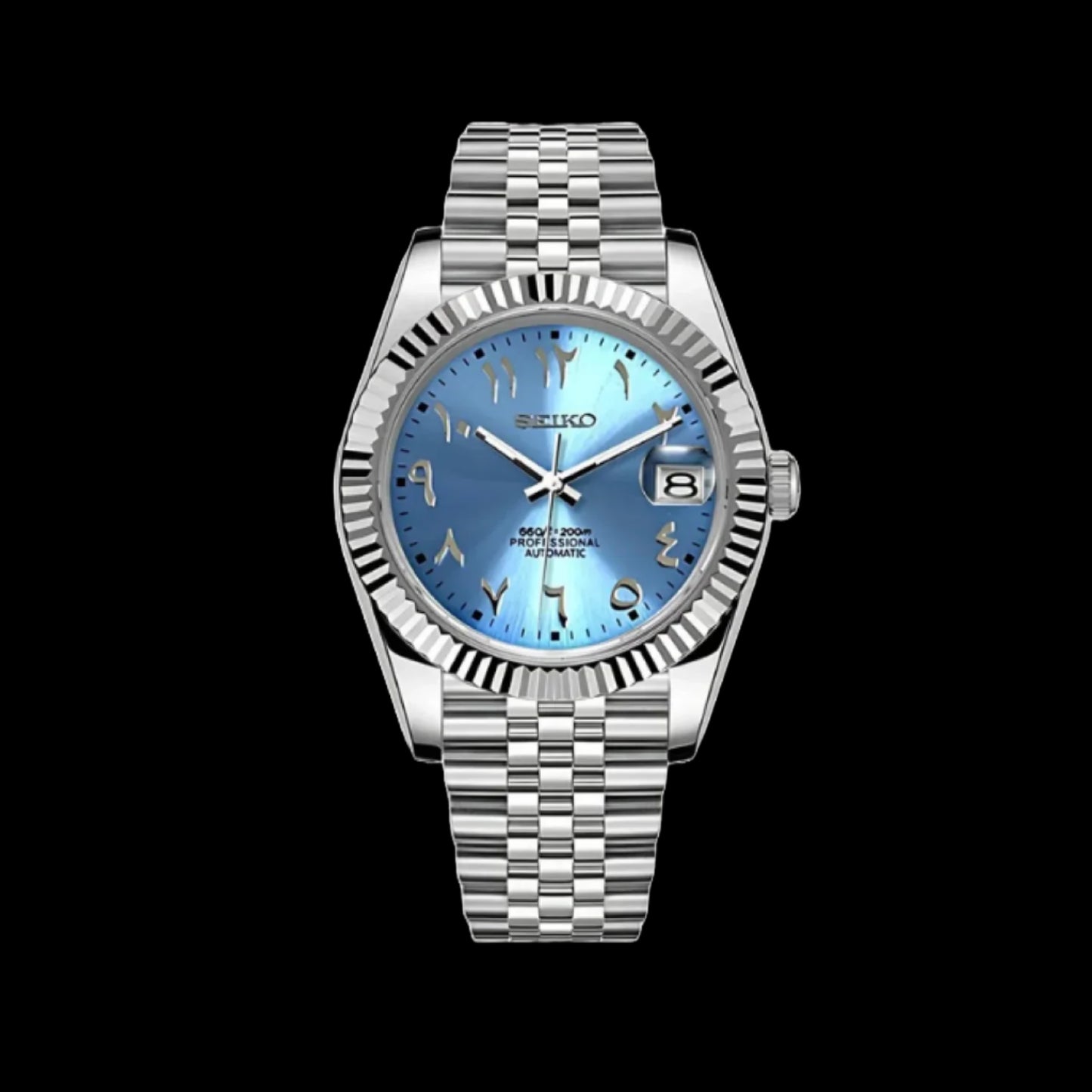 Custom Arabic Baby Blue Seiko - Datejust